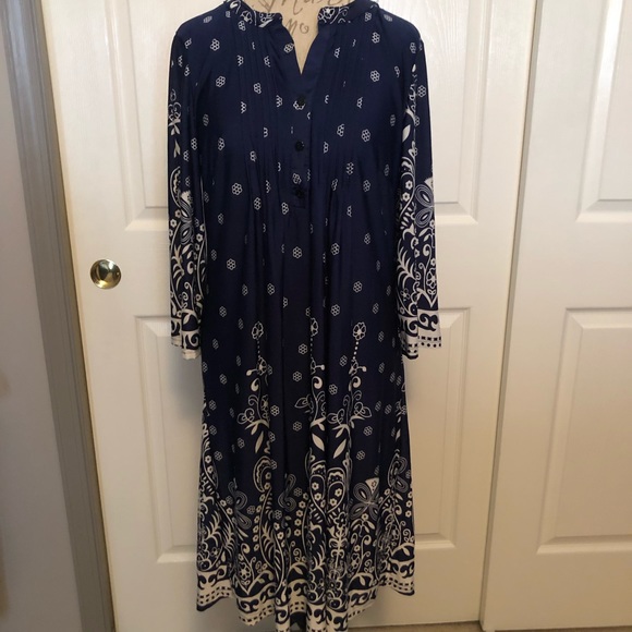 Ice Silk Blue Dress - Picture 1 of 8